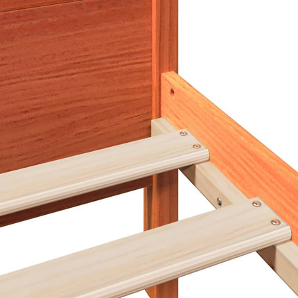 Letto senza Materasso Marrone Cera 90x190 cm in Legno di Pino
