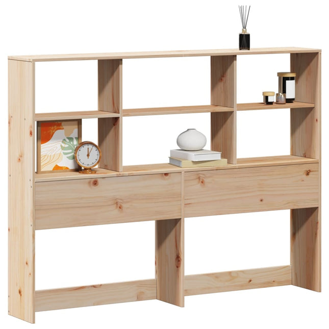 Testiera con Ripiani 150 cm in Legno Massello di Pino