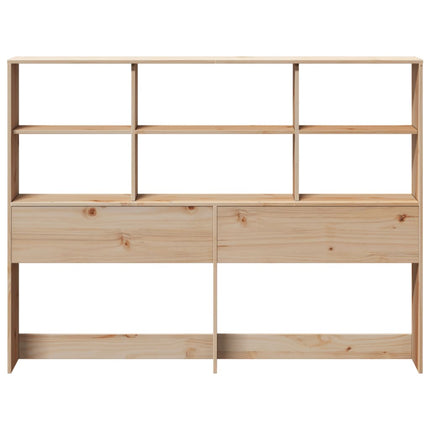 Testiera con Ripiani 120 cm in Legno Massello di Pino