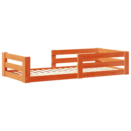 Letto senza Materasso Marrone Cera 80x200 cm Legno di Pino