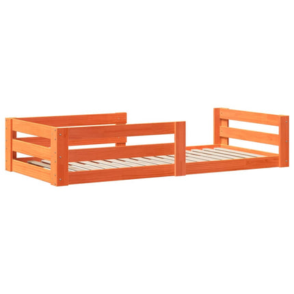 Letto senza Materasso Marrone Cera 90x200 cm Legno di Pino