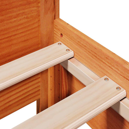 Letto senza Materasso Marrone Cera 90x190 cm in Legno di Pino