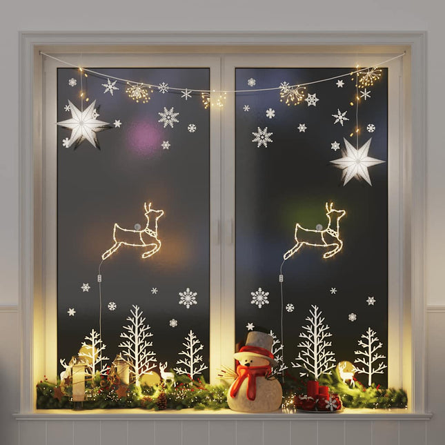 Luci di Natale Silhouette di Renna 2 pz 35 LED Bianco Caldo