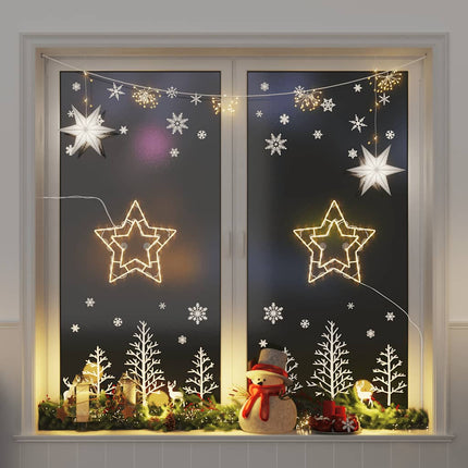 Luci di Natale Stella Silhouette 2 pz 50 LED Bianco Caldo