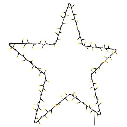 Luci di Natale Stella Silhouette 115 LED Bianco Caldo