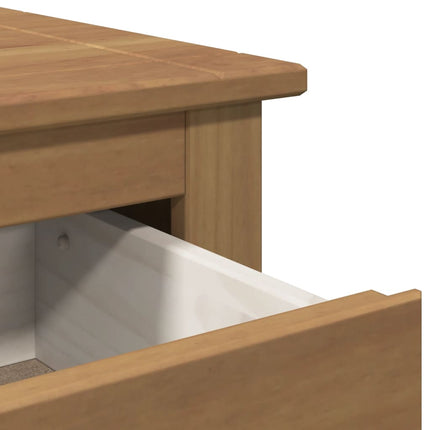 Credenza con Cassetti Panama 93x40x80 cm Legno Massello di Pino