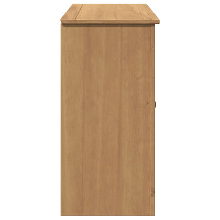 Credenza con Cassetti Panama 112x40x80cm Legno Massello di Pino