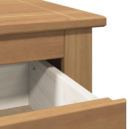 Credenza con Cassetti Panama 112x40x80cm Legno Massello di Pino