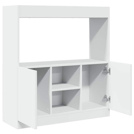 Credenza Bianca 92x33x100 cm in Legno Multistrato