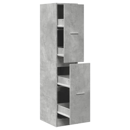 Armadietto da Farmacia Grigio Cemento 30x41x144,5 cm Truciolato
