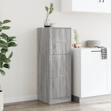 Armadietto da Farmacia Grigio Sonoma 40x41x118 cm in Truciolato