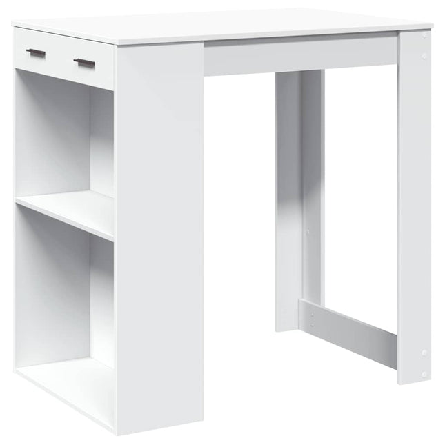 Tavolo da Bar Bianco 102x70x103,5 cm in Truciolato