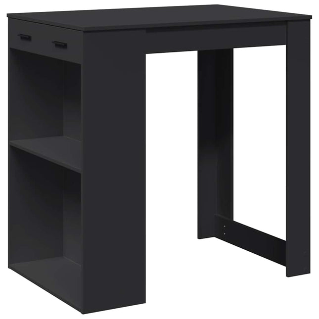Tavolo da Bar Nero 102x70x103,5 cm in Truciolato