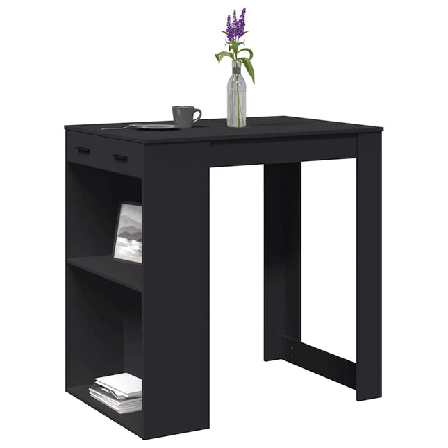 Tavolo da Bar Nero 102x70x103,5 cm in Truciolato