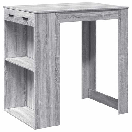 Tavolo da Bar Grigio Sonoma 102x70x103,5 cm in Truciolato