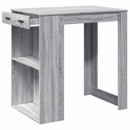Tavolo da Bar Grigio Sonoma 102x70x103,5 cm in Truciolato