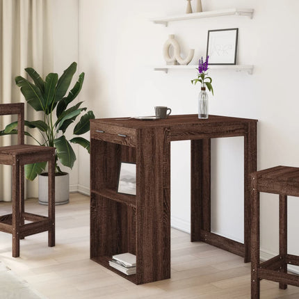 Tavolo da Bar Rovere Marrone 102x70x103,5 cm in Truciolato