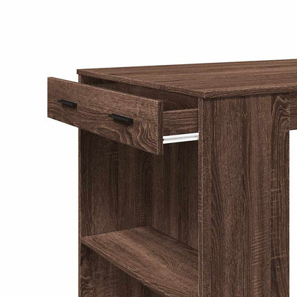 Tavolo da Bar Rovere Marrone 102x70x103,5 cm in Truciolato
