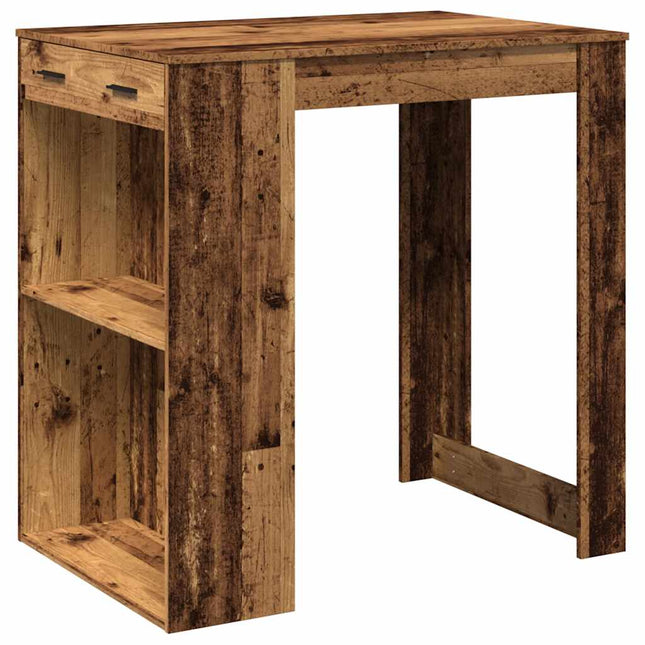 Tavolo da Bar Legno Antico 102x70x103,5 cm in in Truciolato