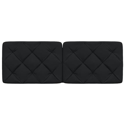 Cuscino Testiera Nero 120 cm in Tessuto