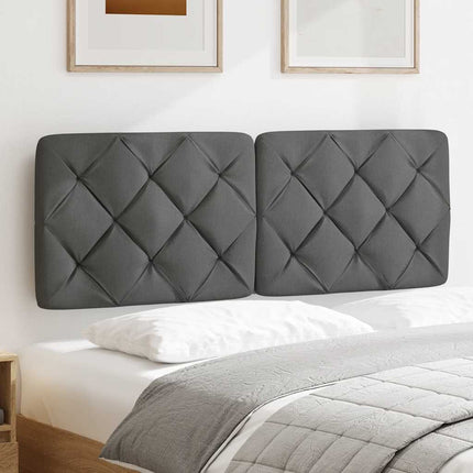 Cuscino Testiera Grigio Scuro 140 cm in Tessuto