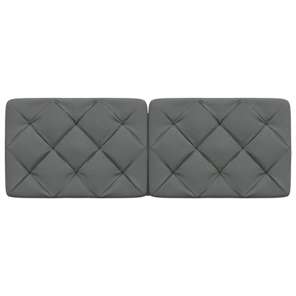 Cuscino Testiera Grigio Scuro 140 cm in Tessuto