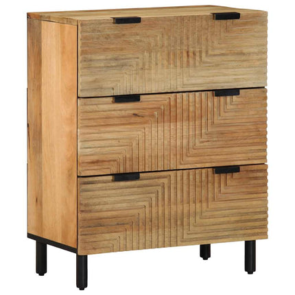 Credenze 3 pz Marrone 60x33x75 cm in Legno Massello di Mango