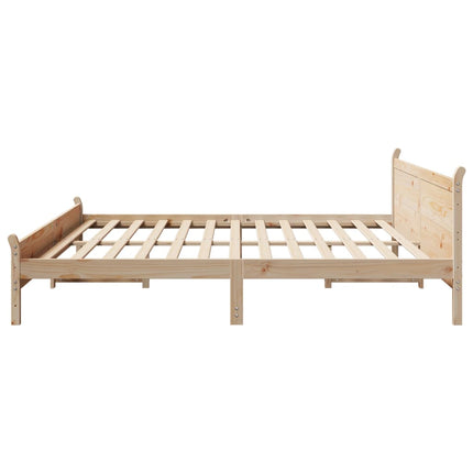 Letto senza Materasso 200x200 cm in Legno Massello di Pino