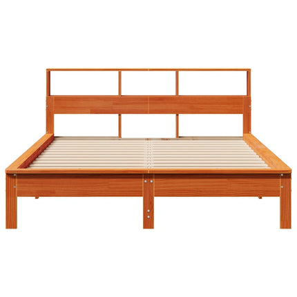 Letto senza Materasso Marrone Cera 140x190 cm in Legno di Pino