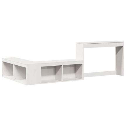 Letto senza Materasso Bianco 90x200 cm Legno Massello di Pino