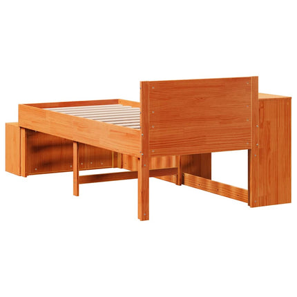 Letto senza Materasso Marrone Cera 80x200 cm Legno di Pino