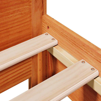 Letto senza Materasso Marrone Cera 80x200 cm Legno di Pino