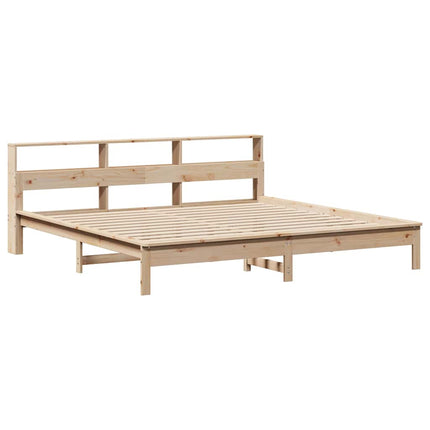 Letto Libreria senza Materasso 200x200 cm in Legno di Pino