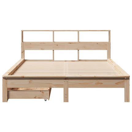 Letto Libreria senza Materasso 150x200 cm in Legno di Pino