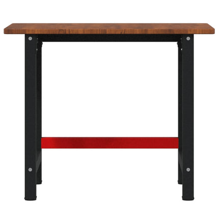Banco Lavoro Marrone Scuro 100x60x81,5 cm Legno Massello Rovere