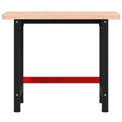 Banco Lavoro 100x60x83 cm Legno Massello Faggio Rettangolare