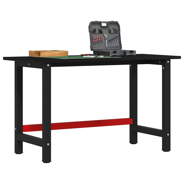 Banco Lavoro Marrone Scuro 140x60x81,5 cm Legno Massello Rovere