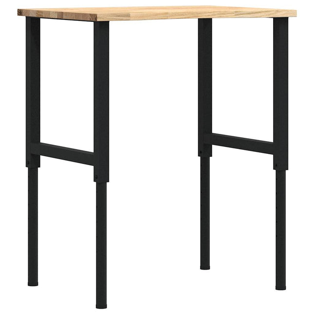 Banco da Lavoro 80x60x(71,5-98) cm Legno Massello Rovere