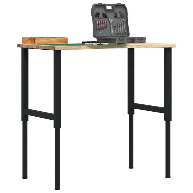 Banco da Lavoro 100x60x(71,5-98) cm Legno Massello Rovere