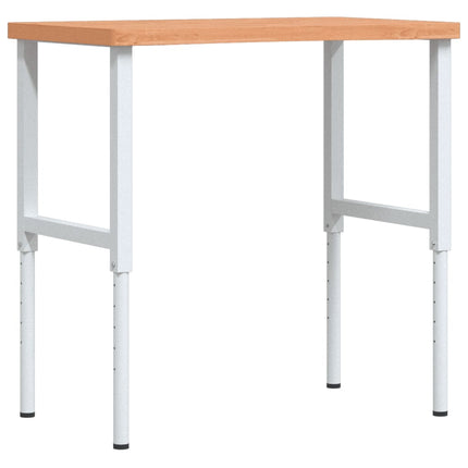 Banco Lavoro 100x(55-60)x(73-99,5) cm Legno Massello di Faggio