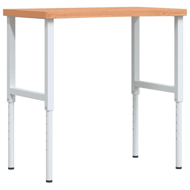 Banco Lavoro 100x(55-60)x(73-99,5) cm Legno Massello di Faggio