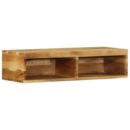 Mobile TV a Parete 80x30x19 cm in Legno Massello di Acacia