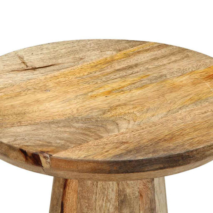Tavolino da Salotto Ã˜30x60 cm in Legno Massello di Mango