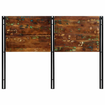Testiera 140 cm in Legno Massello di Recupero e Ferro