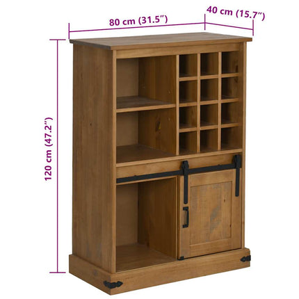 Cantinetta per Vini HALDEN con Portabottiglie&Porta Scorrevole