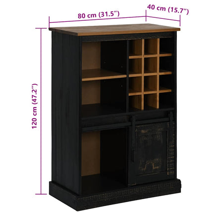 Cantinetta per Vini HALDEN con Portabottiglie&Porta Scorrevole
