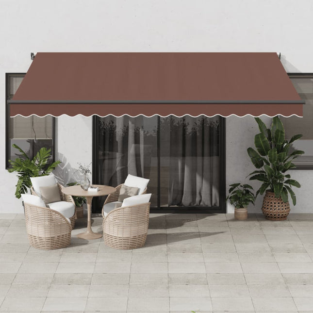Tenda da Sole Retrattile Automatica Marrone 450x300 cm