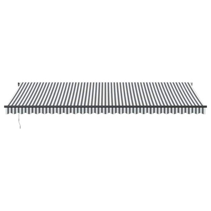 Tenda Retrattile Automatica Antracite e Bianco 600x300 cm