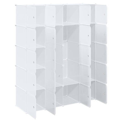 Organizzatore Portaoggetti con 20 Cubi e Aste per Appendere PP