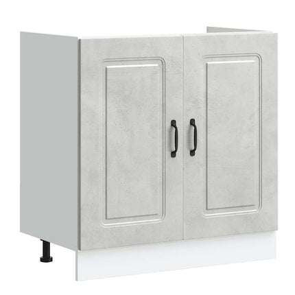 Mobile base lavello Kalmar Grigio Cemento 80x46x81,5 cm